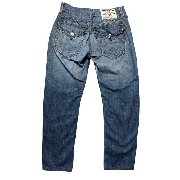 TRUE RELIGION Men's Denim Jeans/Pants size 36 X30; Flap pockets; Straight leg - Picture 2 of 15